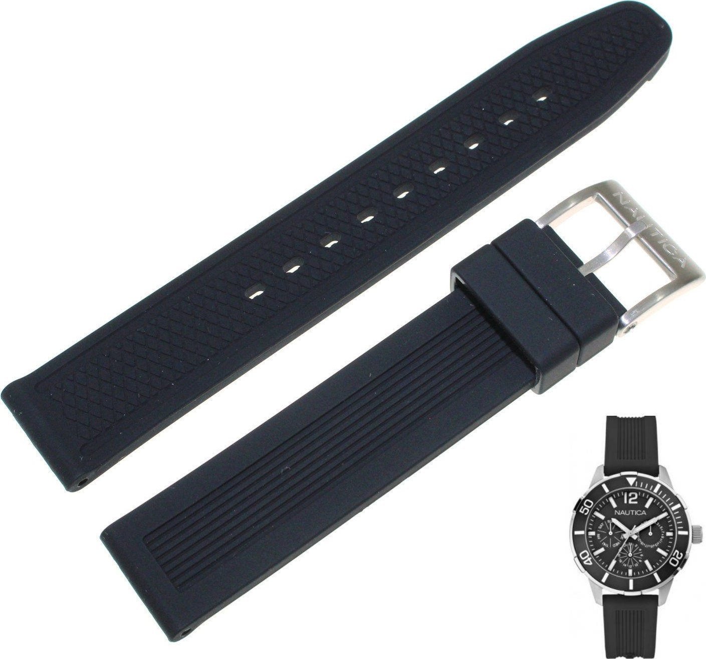 Nautica Silikonowy pasek do zegarka Nautica A14654M 18 mm
