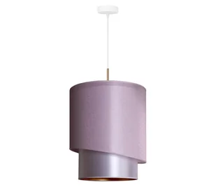 Duolla - Żyrandol na lince PARIS 1xE27/15W/230V śr. 40 cm różowy/srebrny/miedź - Lampy sufitowe - miniaturka - grafika 1