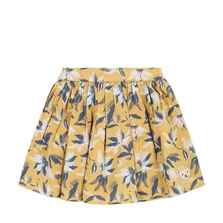 Spódnice - Steiff Dziewczęca spódnica z kwiatowym wzorem, brunatnożółty, 110 cm - grafika 1