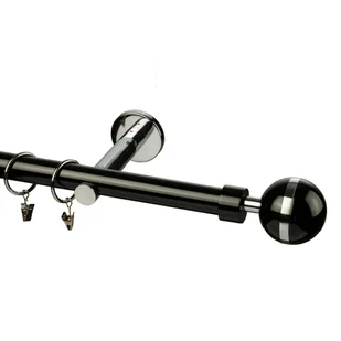 Karnisz Magic Vivaldi 160 cm pojedynczy czarny 25 mm - Karnisze - miniaturka - grafika 1