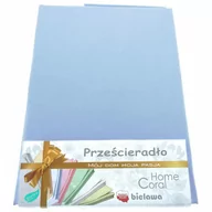 Prześcieradła - Prześcieradło Bawełniane Bez Gumki 200X220 Cm Rubin Błękitne - miniaturka - grafika 1