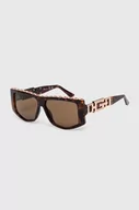 Okulary przeciwsłoneczne - Guess okulary przeciwsłoneczne damskie kolor brązowy GU7914_5852E - miniaturka - grafika 1