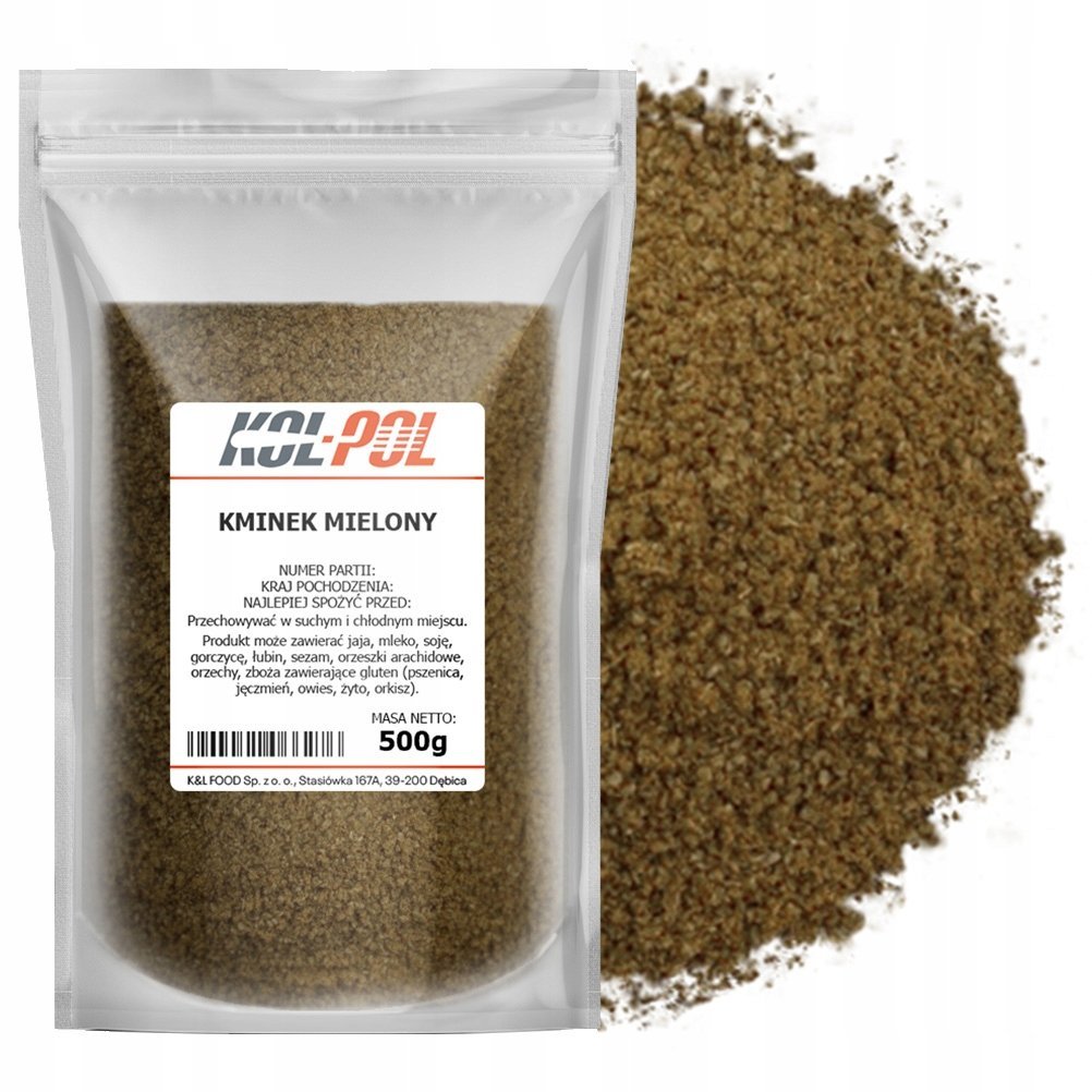 KMINEK MIELONY 500g Naturalny aromatyczny przyprawa wysoka jakość Kol-Pol