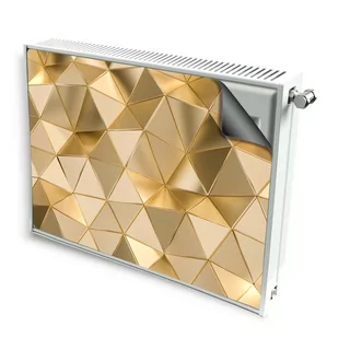 magnes mata magnetyczna kaloryfer dekor złote trójkąty - Dekoracje domu - miniaturka - grafika 1