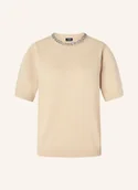 Swetry damskie - Joop! Dzianinowa Bluzka Krissi Z Kamieniami Ozdobnymi beige - JOOP! - miniaturka - grafika 1
