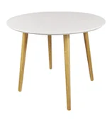 Ławy i stoliki kawowe - STOLIK KAWOWY SKANDYNAWSKI OKRĄGŁY MOCNY BIAŁY SK111 - miniaturka - grafika 1