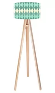 Lampy stojące - Macodesign Lampa podłogowa Turkusowe romby tripod-foto-243p, 60 W - miniaturka - grafika 1