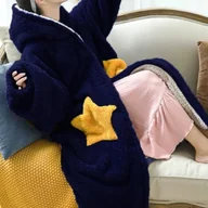 Szlafroki damskie - Pluszowy szlafrok - miniaturka - grafika 1