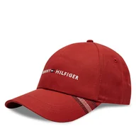 Czapki męskie - Czapka z daszkiem Tommy Hilfiger Foundation Cotton 6 Panel Cap AM0AM12532 Czerwony - miniaturka - grafika 1