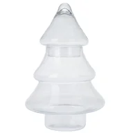 Ozdoby bożonarodzeniowe - Szklany SŁOIK SŁÓJ w kształcie CHOINKI 26cm na Pierniczki Ciasteczka Patera - miniaturka - grafika 1