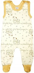 ŚPIOCHY Śpioszki bawełniane MISIE BEŻ 80 KLEKLE - Śpiochy dla niemowląt - miniaturka - grafika 1