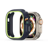 Akcesoria do smartwatchy - DUX DUCIS Bamo - futerał ochronny na twardy komputer Apple Watch Ultra/Ultra 2 49mm czarny zielony - miniaturka - grafika 1