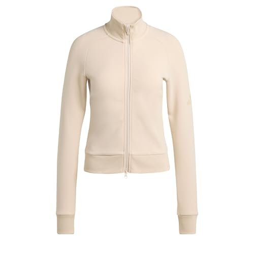 adidas dames SOFT LUX SLIM TRACK TOP, Crystal Linen, S
