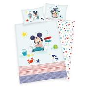 Pościel dla dzieci - Pościel 100x135 Myszka Miki niebieska do łóżeczka 2023 - miniaturka - grafika 1