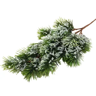 Gałązka 70 cm ośnieżona - Ozdoby bożonarodzeniowe - miniaturka - grafika 1
