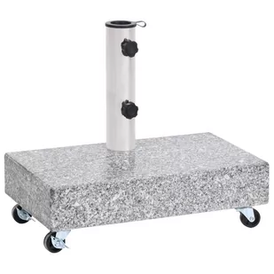vidaXL Stojak pod parasol jasnoszary 45x25x8,3 cm granitowy  313666 - Pozostałe meble ogrodowe - miniaturka - grafika 1