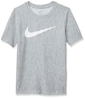 Koszulki i topy damskie - Nike chłopięcy B NK CORE SS PERF TOP HTHR T-Shirt, dymny szary / (biały), XS - miniaturka - grafika 1