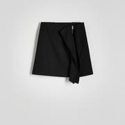 Spódnice - Reserved - Spódnica mini z ozdobnymi fałdami - Czarny - miniaturka - grafika 1
