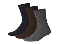 Skarpetki damskie - esmara® Skarpetki termiczne męskie, 3 pary (granatowy/brązowy/szary, 43-46) - miniaturka - grafika 1