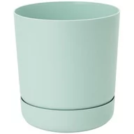 Donice - Doniczka SATINA z podstawką 17 pudrowa mięta - miniaturka - grafika 1