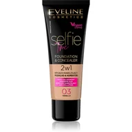 Podkłady do twarzy - Eveline Selfie Time Kryjąco-nawilżający podkład i korektor 03 Vanilla 30ml 46584-uniw - miniaturka - grafika 1