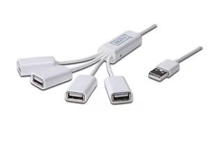 Digitus Hub USB 2.0 4 SlimSpider DA-70216 - Huby USB - miniaturka - grafika 1