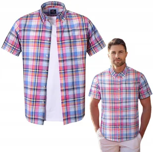 KOSZULA Męska w KRATKĘ z Krótkim Rękawem SLIM FIT Bawełniana 3XL Pako Jeans - Koszule męskie KOSZULA Męska w KRATKĘ z Krótkim Rękawem SLIM FIT Bawełniana 3XL Pako Jeans - Koszule męskie - miniaturka - grafika 1