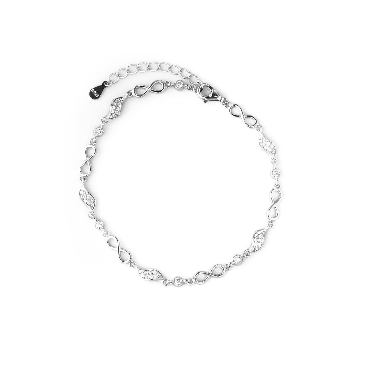 Srebrna bransoletka 925 Infinity