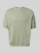 Koszulki męskie - Bluzka z dzianiny o kroju regular fit z mieszanki bawełny i lnu model ‘BERG SUN’ - miniaturka - grafika 1