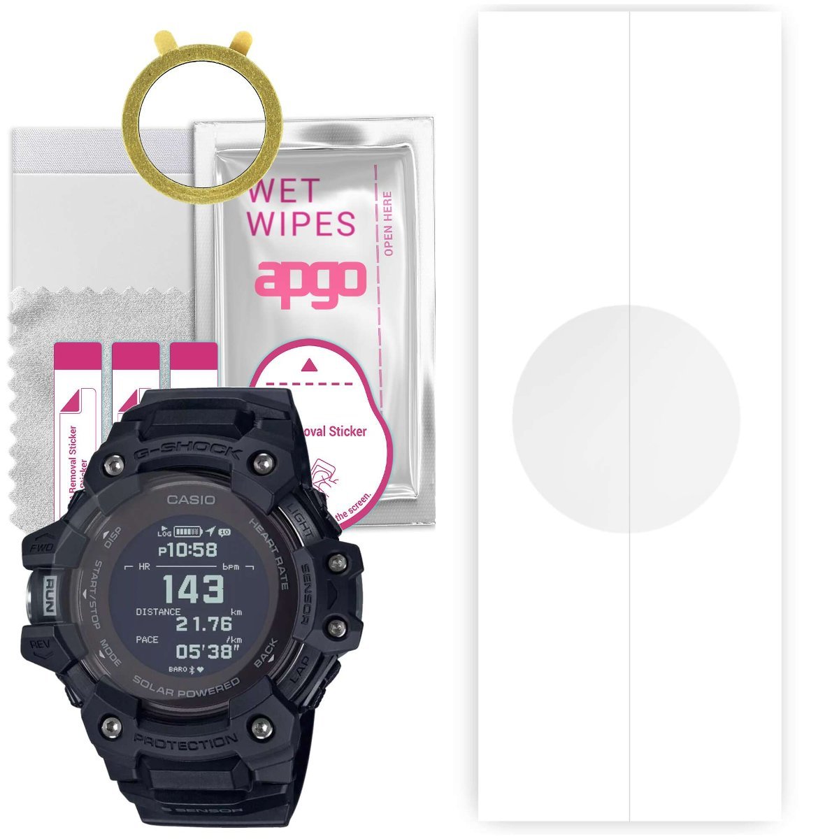 1x Folia hydrożelowa do Casio G-Squad GBD-H1000 - apgo Smartwatch Hydrogel Protection Ochrona na ekran smartwatcha