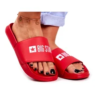 Klapki i japonki damskie - Klapki Damskie Big Star Czerwone GG274041 - miniaturka - grafika 1