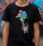 Koszulki dla chłopców - koszulka dla chłopca astranauta i planaty dd62 - miniaturka - grafika 1