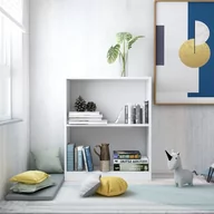 Regały - vidaXL Regał na książki, biały, 60 x 24 x 74,5 cm, płyta wiórowa - miniaturka - grafika 1