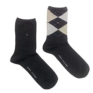 Tommy Hilfiger Skarpety damskie, 2 szt., niebieskie, 35 EU, Niebieski (dżinsy 356), 35-38 EU - Skarpetki damskie - miniaturka - grafika 1