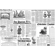 Obrusy i serwetki - Podkładka GAZETA 43,5 x 28 cm biało-czarny - miniaturka - grafika 1