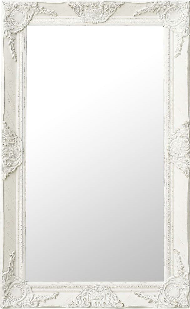 Lustro ścienne w stylu barokowym 50x80 cm biały