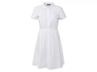 Sukienki - esmara Letnia sukienka damska midi, z haftem, 1 sztuka (44, Biały) - grafika 1