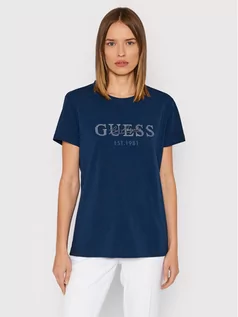Koszulki i topy damskie - Guess T-Shirt W1BI02 J1311 Granatowy Regular Fit - grafika 1