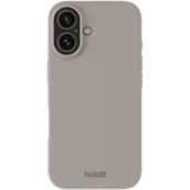 Etui i futerały do telefonów - Holdit Silicone Case iPhone 16 Taupe - miniaturka - grafika 1