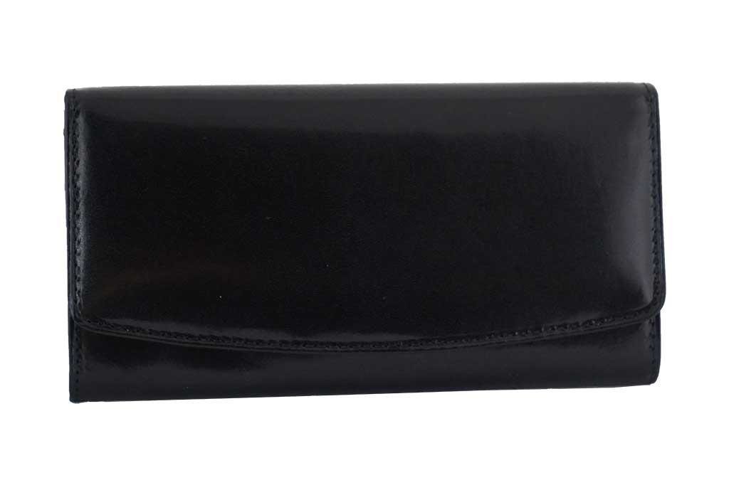 Skórzane portfele damskie - Barberini's - Czarny - Czarny