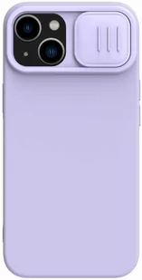 Nillkin CamShield Magnetic Silicone Case etui iPhone 14 Plus magnetyczny MagSafe pokrowiec z osłoną na aparat fioletowy - Etui i futerały do telefonów - miniaturka - grafika 1