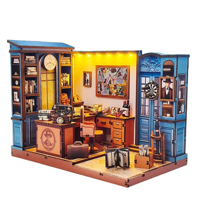 Miniaturowy domek Book Nook - Agencja detektywistyczna