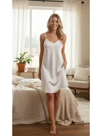 Piżamy damskie - Passion Noctylla - Koszula nocna, biała Wariant/Rozmiar: M DOSTAWA 24h GWRANCJA - miniaturka - grafika 1