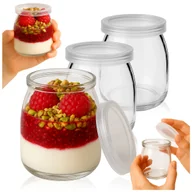 Pojemniki kuchenne - 6x Słoik słoiczki na deserki pojemniki szklane do deserów 140ml GŁADKI RANT - miniaturka - grafika 1