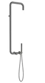 Zestawy prysznicowe - Deante Silia Zestaw prysznicowy natynkowy z deszczownicą titanium NQSD4XM - miniaturka - grafika 1