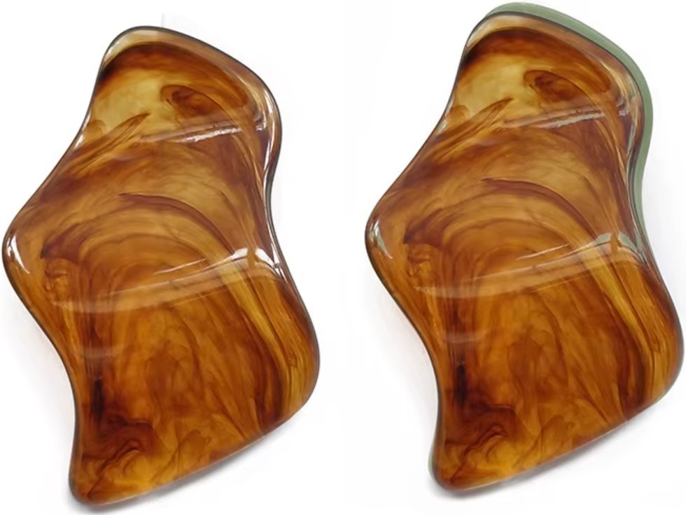 Nowoczesne Duże Kolczyki Bursztynowe Eleganckie z Akrylu Modne Sztyft