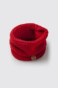 Komin z wełny merynosa handmade CZERWONY - Apaszki i szaliki damskie - miniaturka - grafika 1