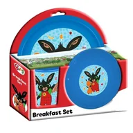 Zestawy naczyń dla dzieci - Zestaw śniadaniowy dla dzieci Królik Bing kubek, talerzyk, miseczka - miniaturka - grafika 1