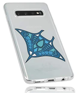 mumbi Etui kompatybilne z telefonem Samsung Galaxy S10, cienkie etui na telefon komórkowy, z motywem Manta, przezroczyste - Etui i futerały do telefonów - miniaturka - grafika 1