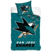 Pościel - Komplet Pościeli NHL San Jose Sharks 135 x 200 cm - miniaturka - grafika 1